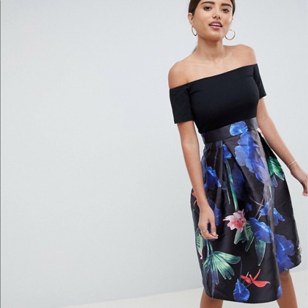 AX Paris Floral skater midi dress. Like new.